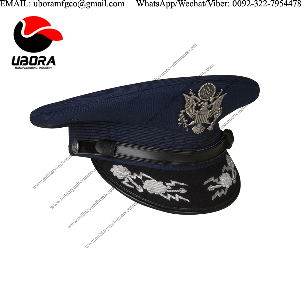 AIR FORCE FIELD GRADE SERVICE CAP Military Peak Cap supplier, Military Peaked Caps, Handmade 